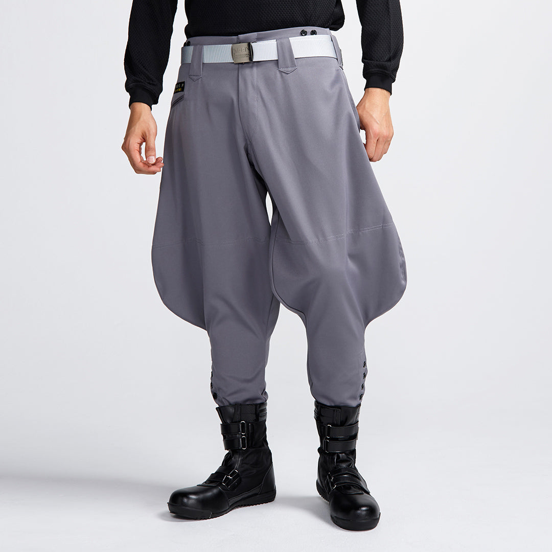 Toraichi 2530-401 Ink Grey seven-quarter tobi pants front view