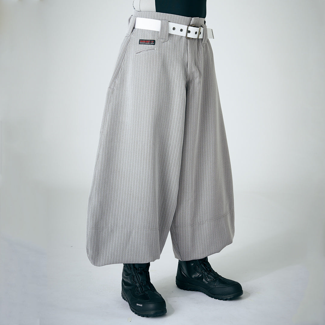 Toraichi 4309-418 Silver super long hachibu tobi pants front view