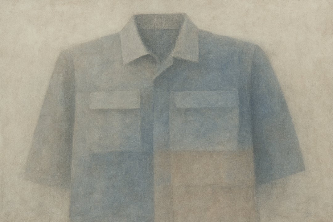 A Japanese work jacket displayed flat, highlighting its structured collar, balanced proportions, and utilitarian pockets that give Japanese workwear its distinctive feel.