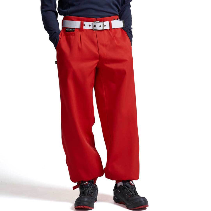 Toraichi 2530-414 Long Nikka Pants red front view Japanese workwear
