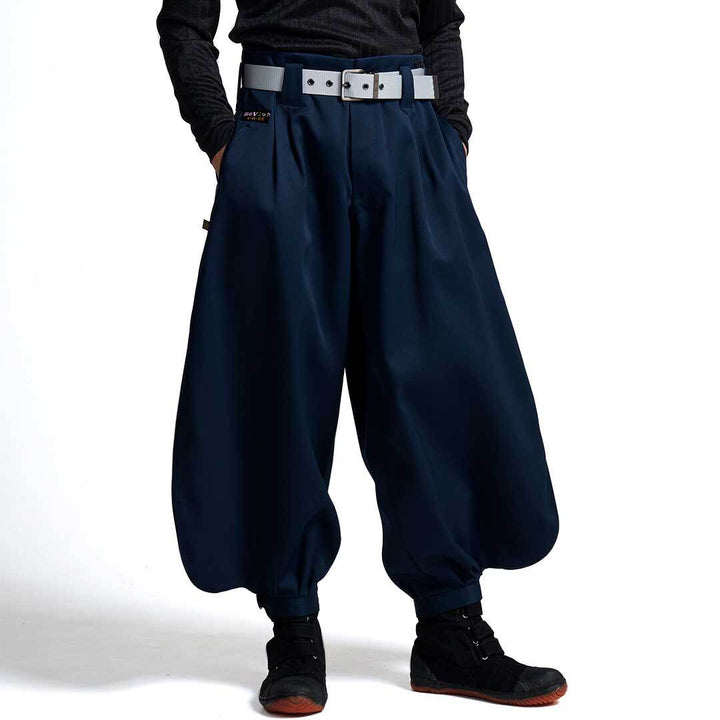 toraichi v nikka pants front view in dark navy