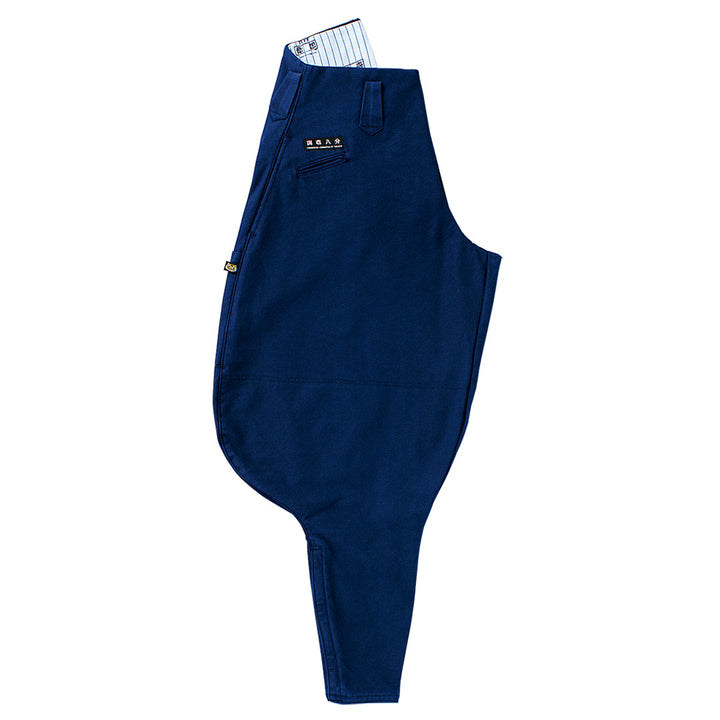 Toraichi tobi pants navy blue front view flat lay