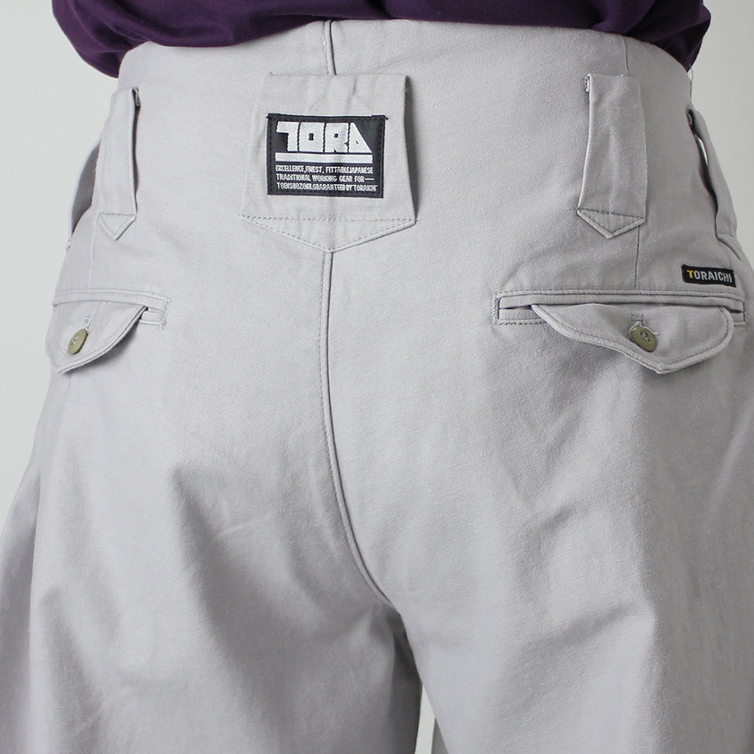Toraichi 4441-406 tobi pants camouflage gray belt loop close-up