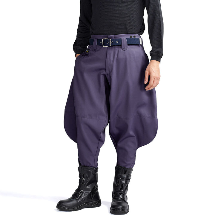 Toraichi 2530-412 Dark Purple long hachibu tobi pants front view