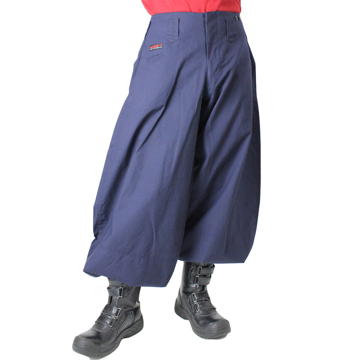 Toraichi 1016-418 Navy super super long hachibu tobi pants front view