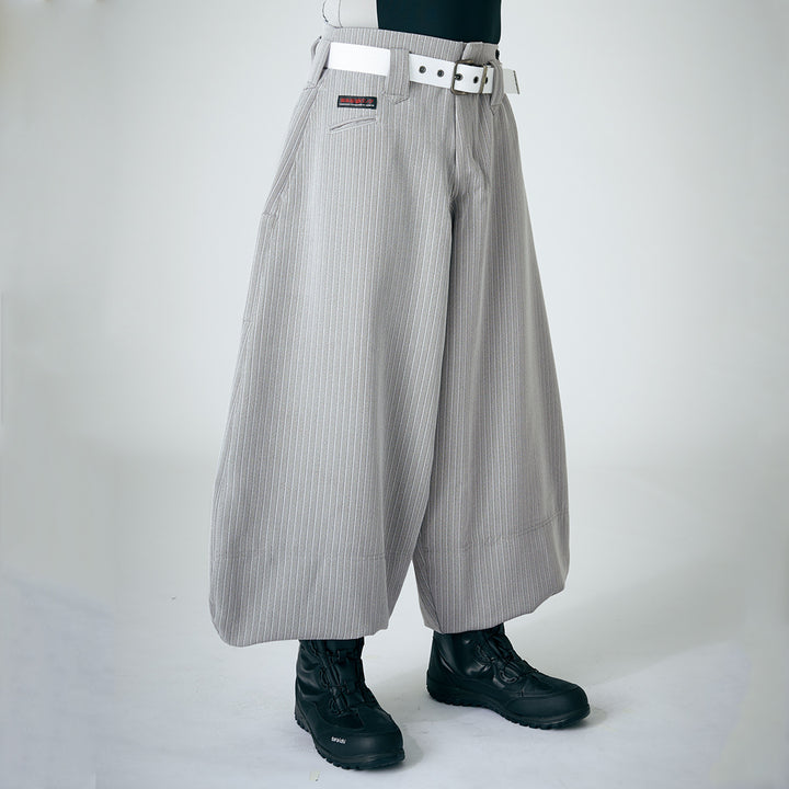 Toraichi 4309-418 Silver super long hachibu tobi pants front view