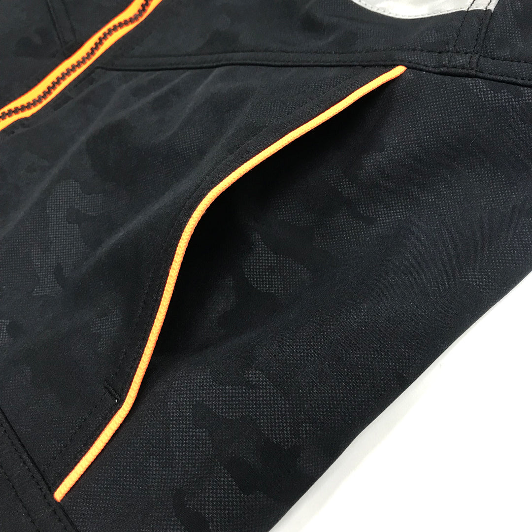 9520-750 Toraichi workwear jacket showing both fluorescent orange and yellow variants