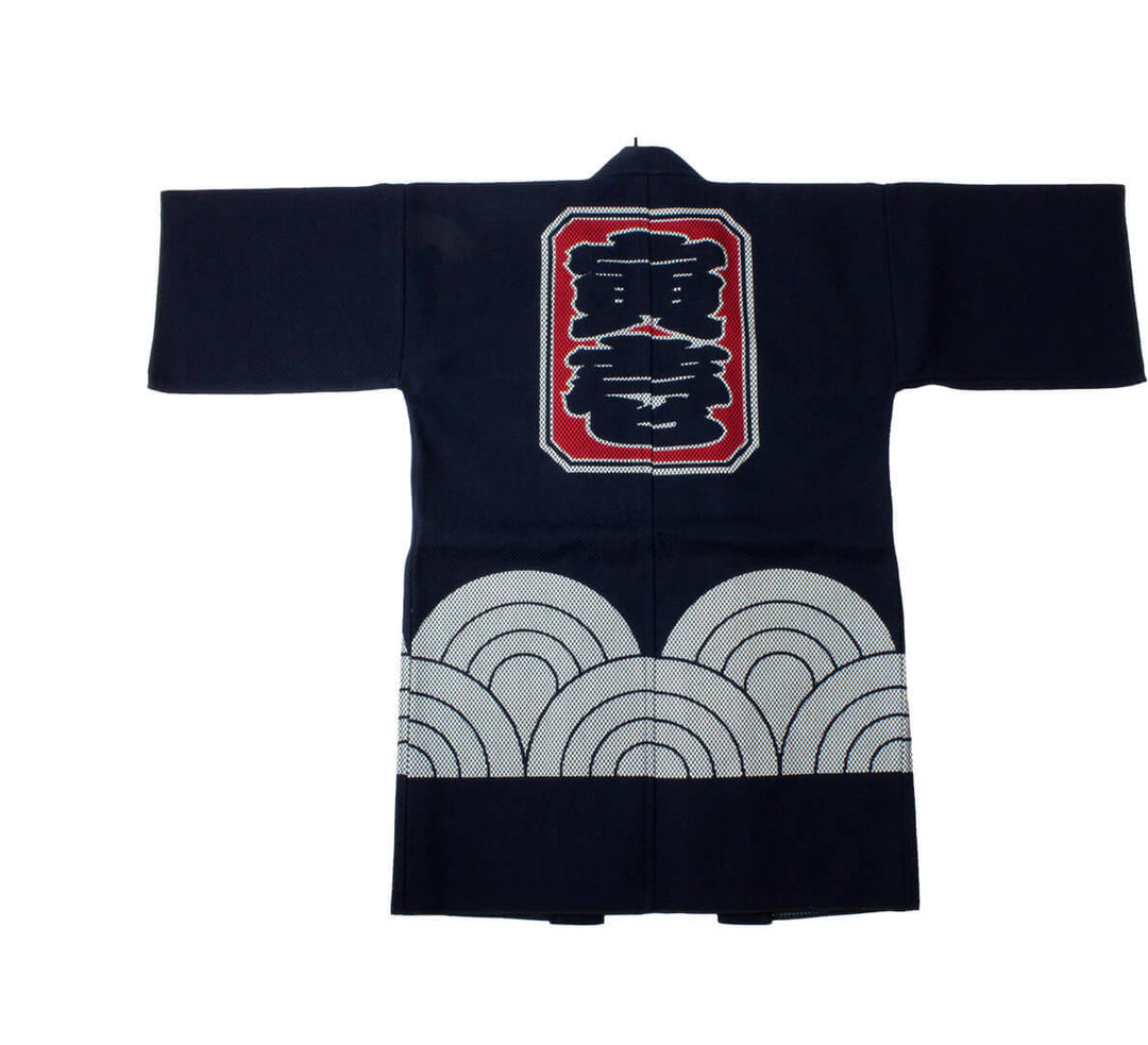 Close-up of sashiko stitching on Toraichi workwear jacket