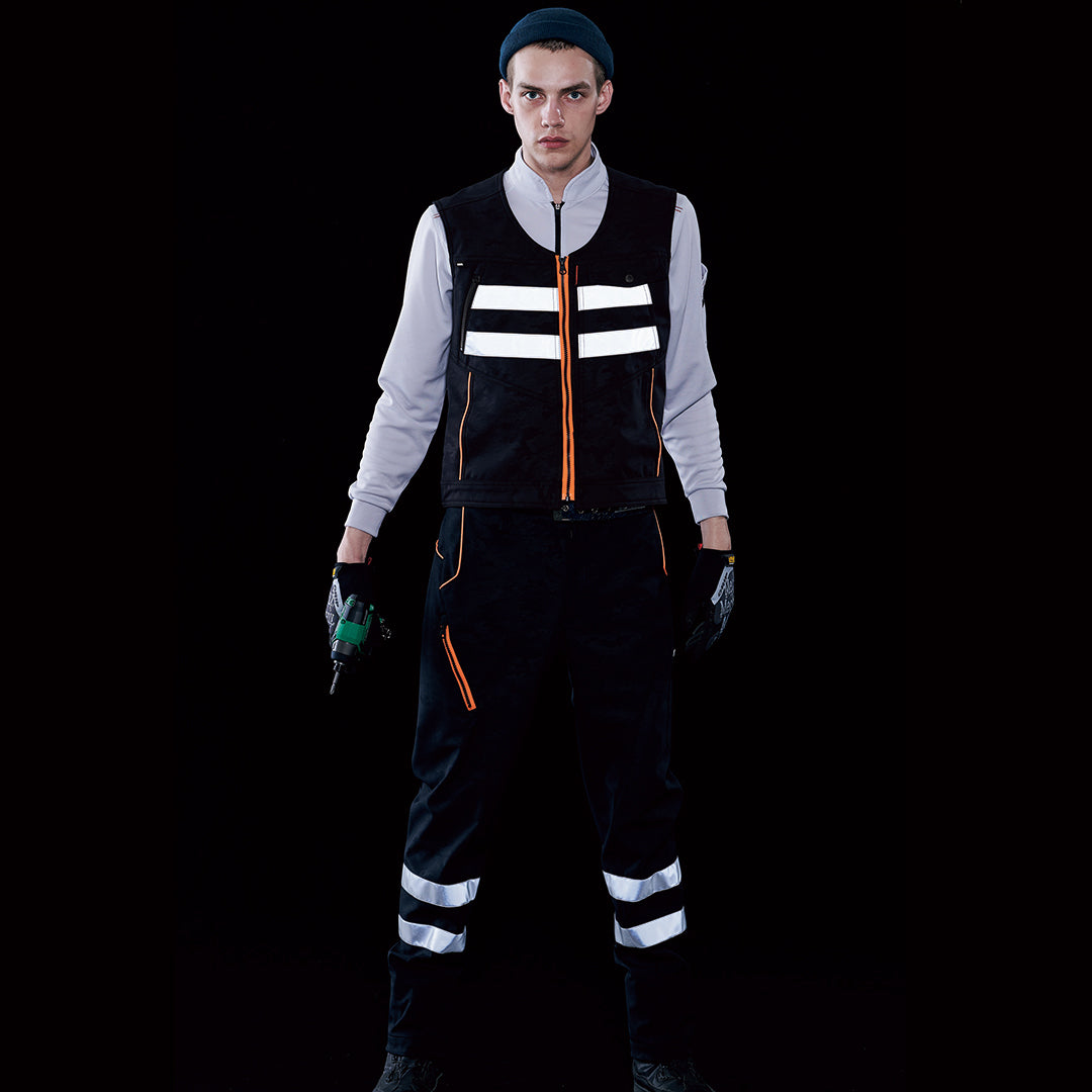 Toraichi 9520-753 fluorescent yellow tobi vest front view