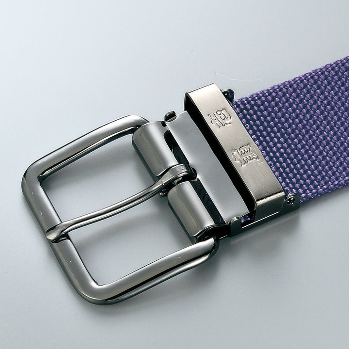 Toraichi 0931-934 Type 3 belt with silver buckle and purple nylon strap