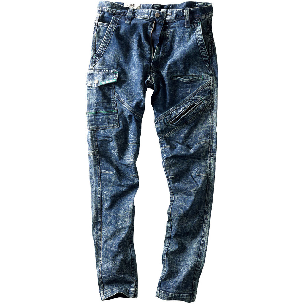 TORAICHI 8920-219 Denim Cargo Pants – Japanese Workwear Stretch