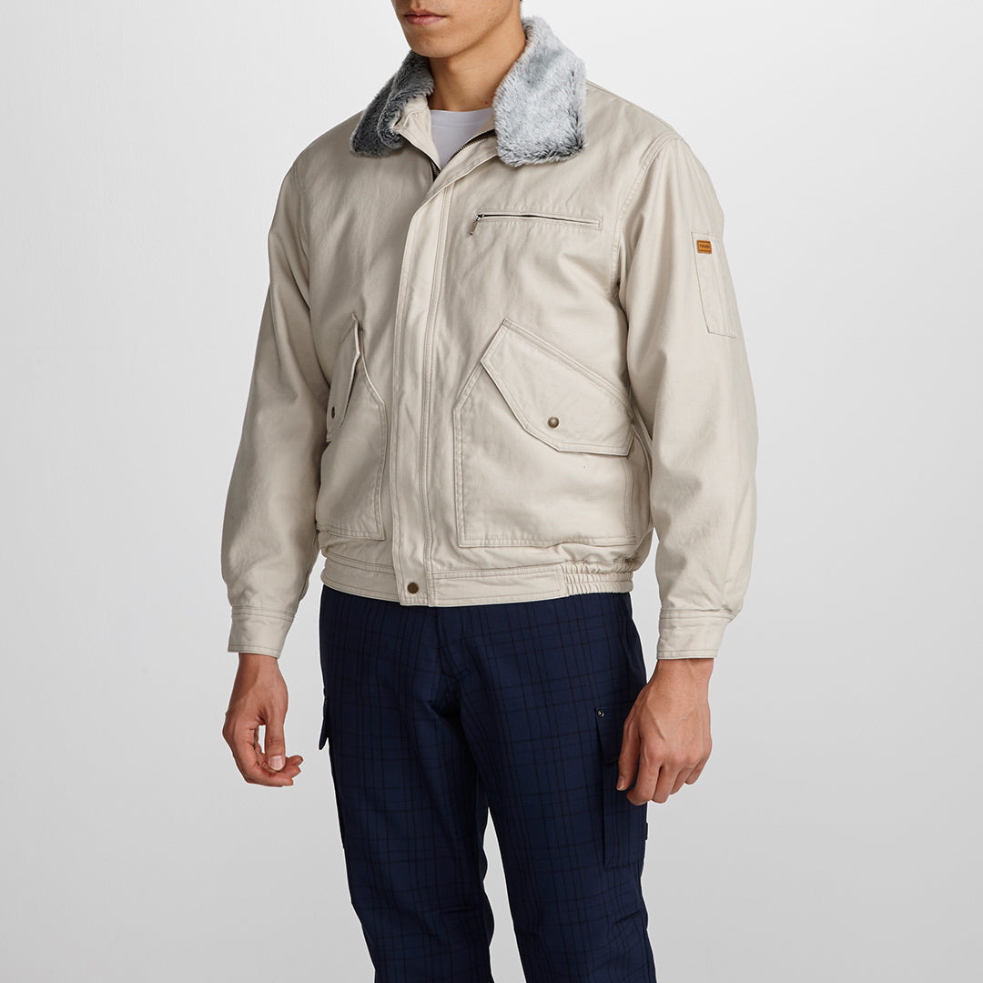 Front view of the Toraichi 4442-152 Collar Boa Jacket in beige