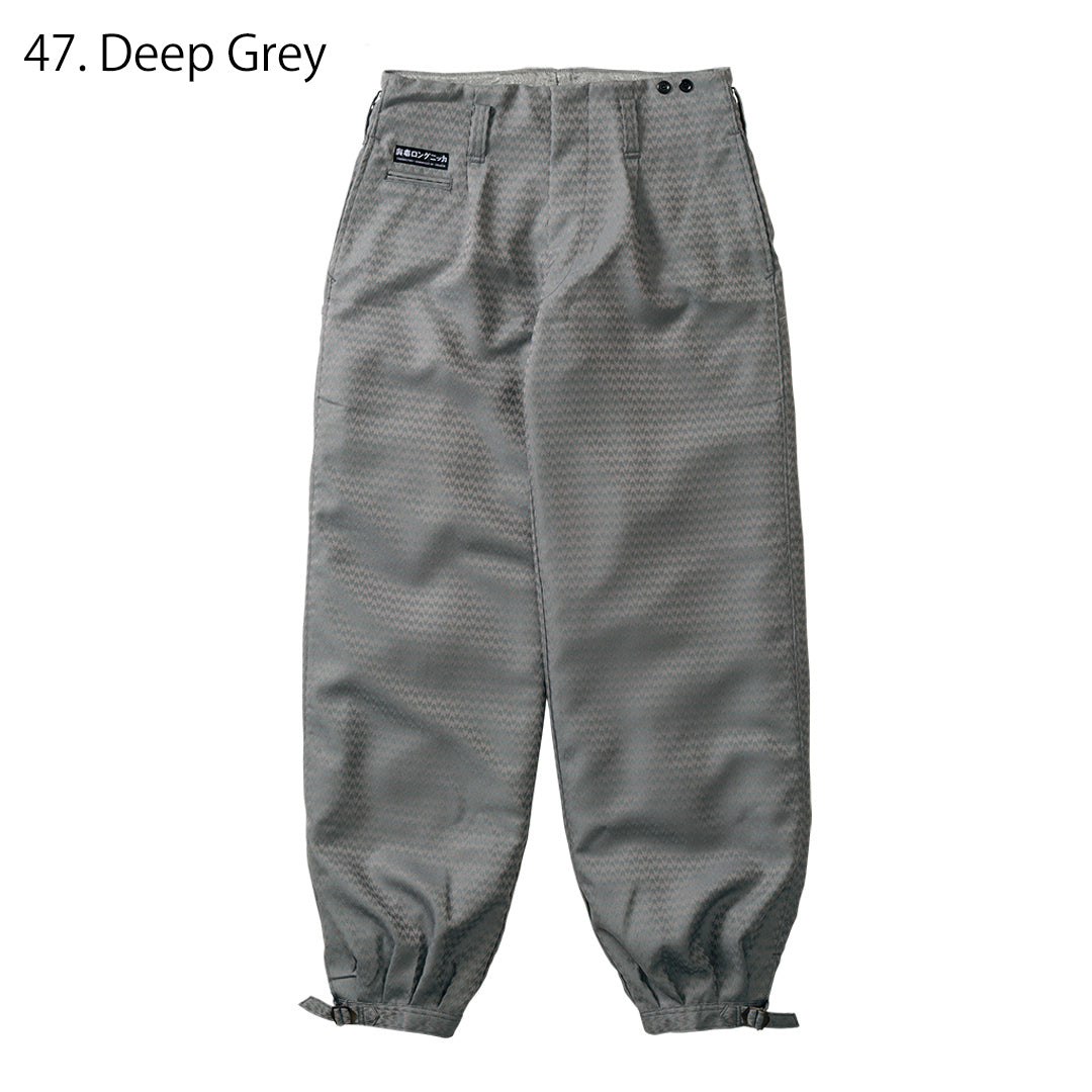 Extended silhouette Japanese tobi pants Deep Grey 7260-414
