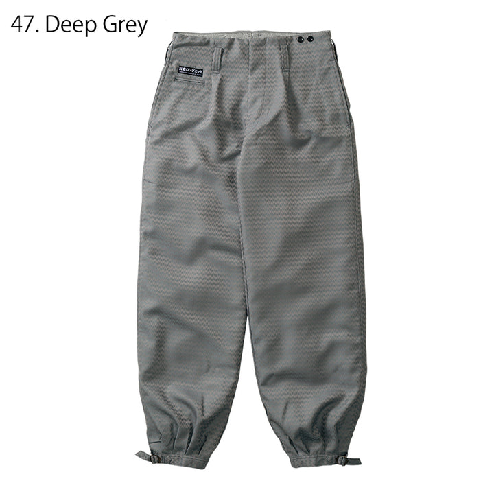Extended silhouette Japanese tobi pants Deep Grey 7260-414