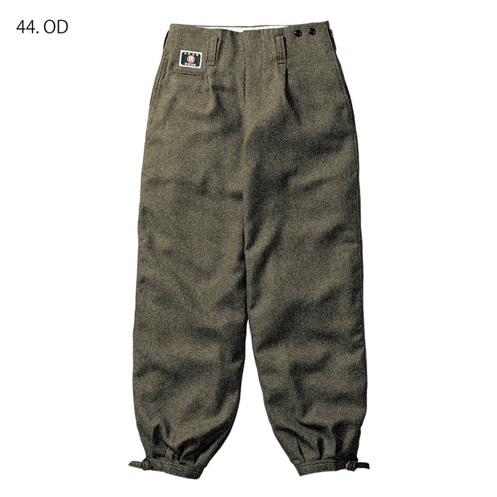 Toraichi 8050-414 Grey Long Nikka tobi pants with brand patch detail