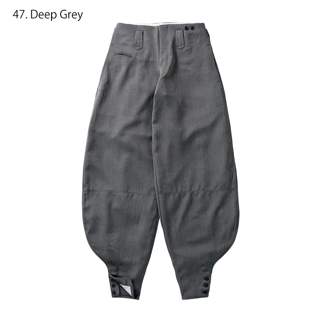 Silver tone Hachibu pants with modern flair