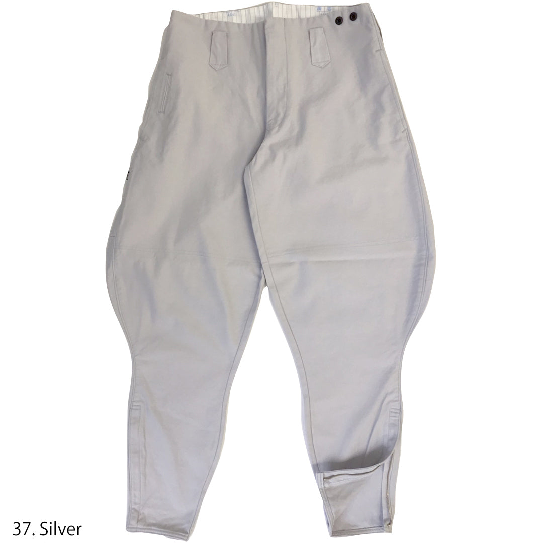 Side and back view of silver gray Toraichi tobi workwear pants