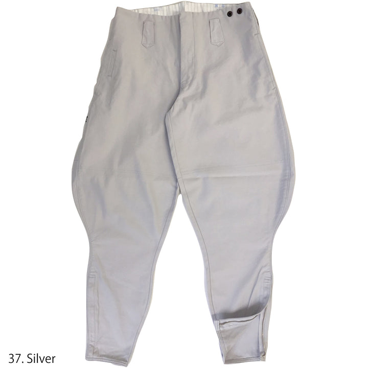Side and back view of silver gray Toraichi tobi workwear pants