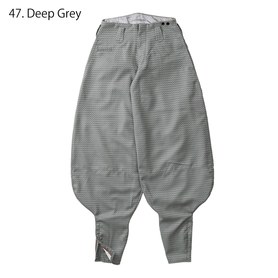 Toraichi 7260-418 tobi pants herringbone texture