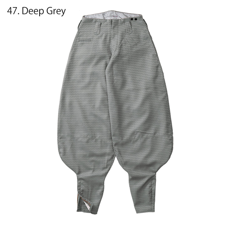 Toraichi 7260-418 tobi pants herringbone texture