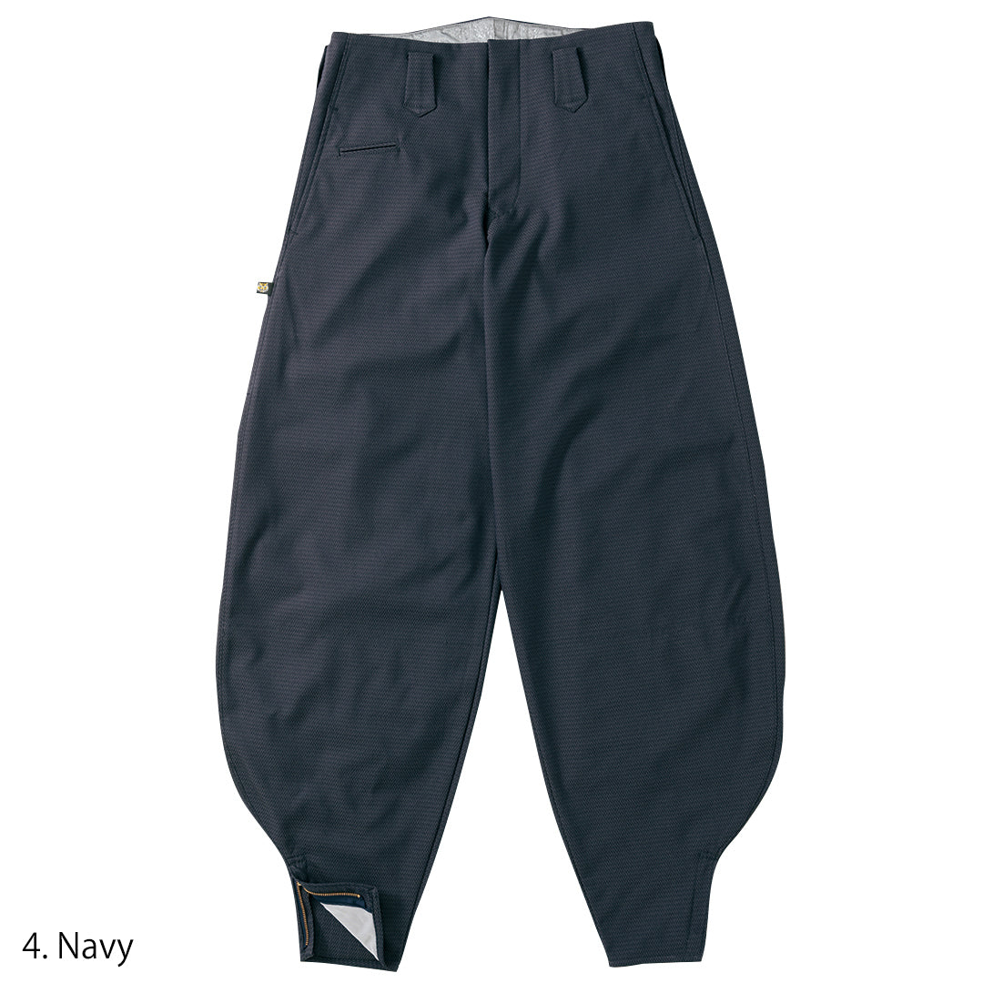 Slim-fit eight-quarter Japanese tobi pants in brown