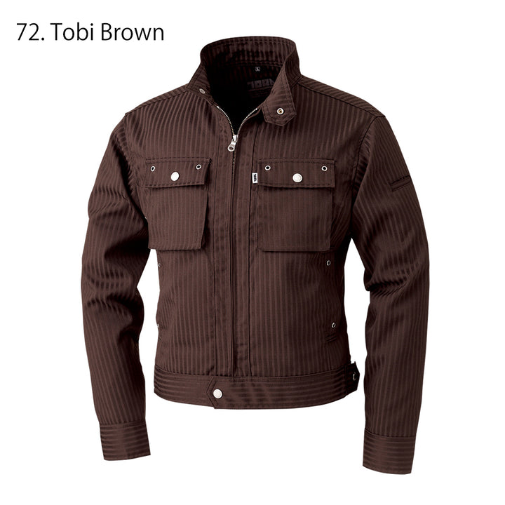 Zipper and stitching detail of Toraichi 7160-124 Japanese Workwear