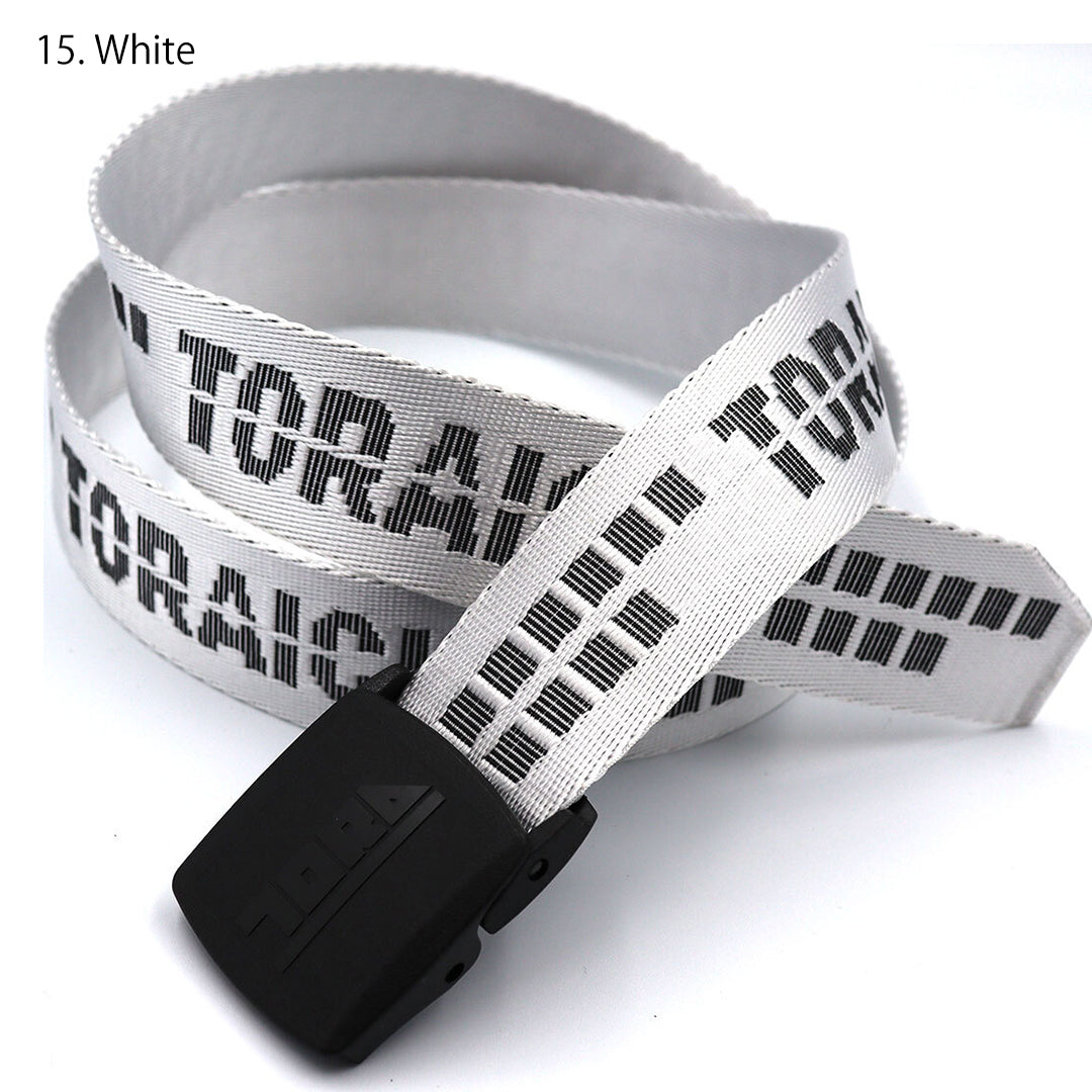 Toraichi GI logo belt in yellow with black lettering and black buckle