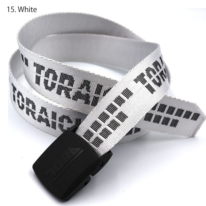 Toraichi GI logo belt in yellow with black lettering and black buckle