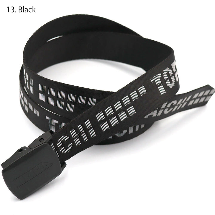 Toraichi GI logo belt in white with black lettering and black buckle