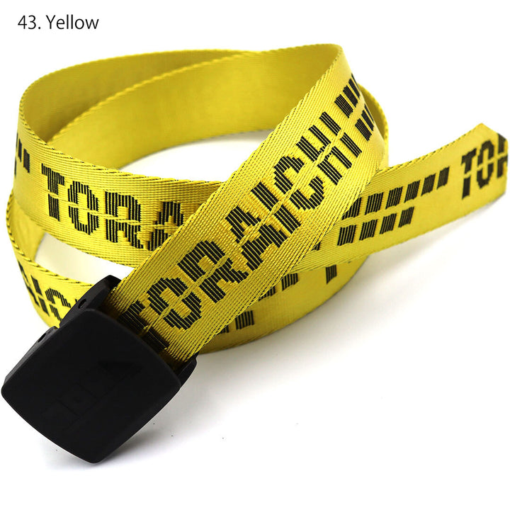 Toraichi GI logo belt in pink with black lettering and black buckle