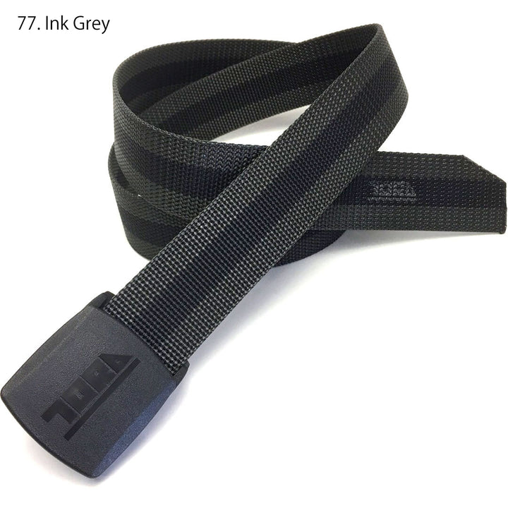 Black two-tone Toraichi GI belt with antistatic nylon weave and plastic buckle