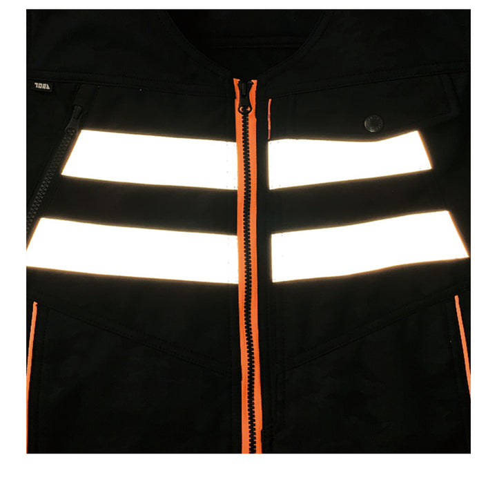 Side profile of Toraichi 9520-753 fluorescent yellow tobi vest