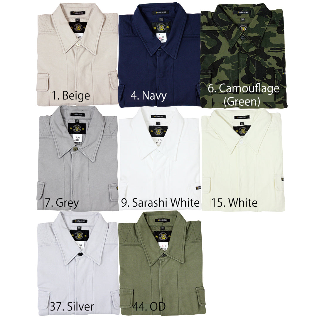 Front placket and snap buttons detail of the Toraichi 4441-301 work shirt