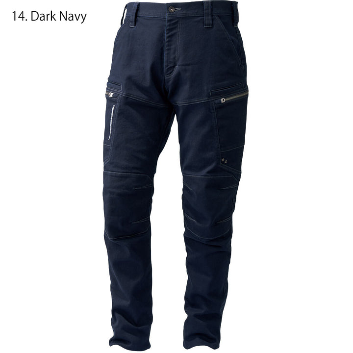 German cloth olive work pants displayed flat for product showcase