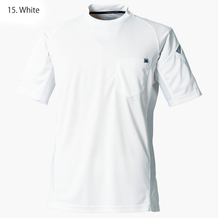 Close-up of chest pocket on Toraichi 5949-618 black t-shirt