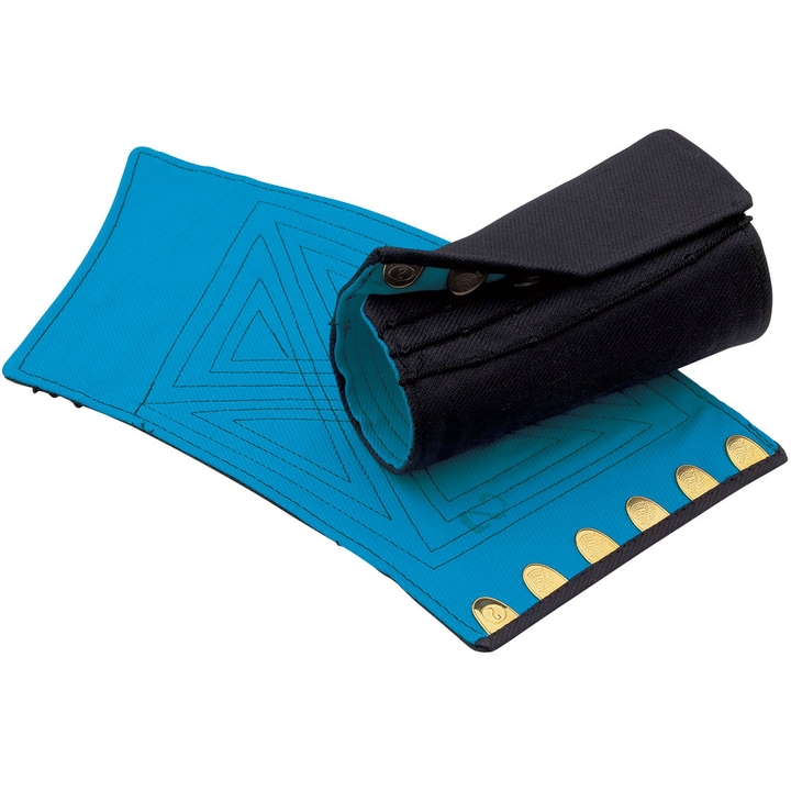 Toraichi 0009-902 Speed Hand Guards featuring blue lining and six kohaze clasps