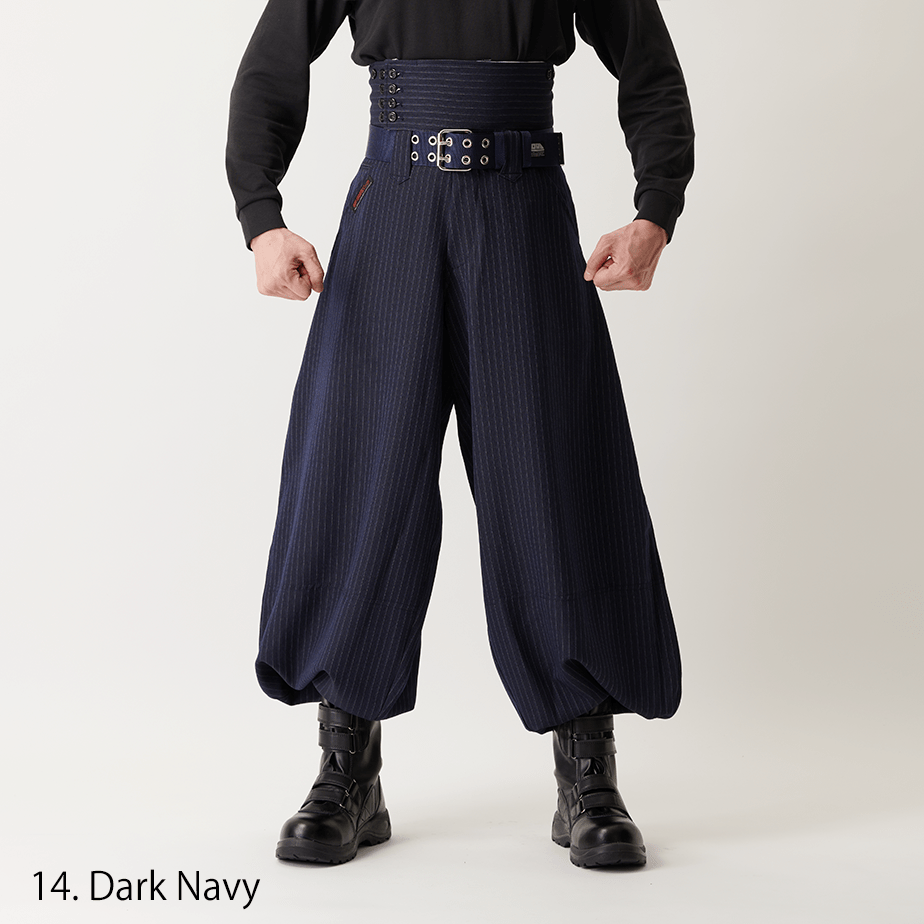 Modern take on classic tobi pants with high-rise waist and slim boots