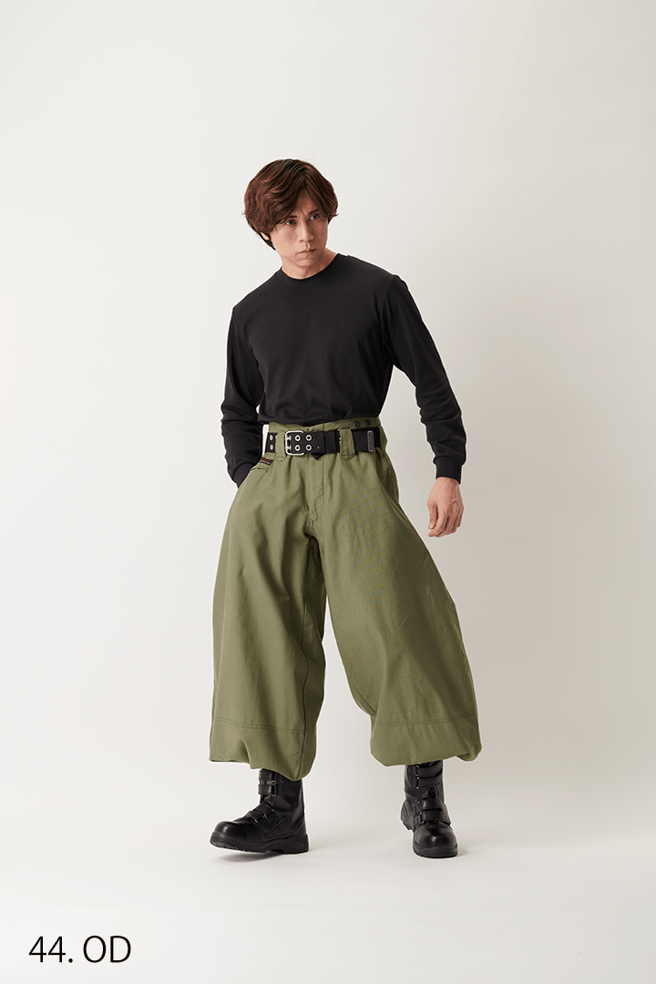 Super super long hachibu Toraichi 4441-418 camouflage green Japanese trousers