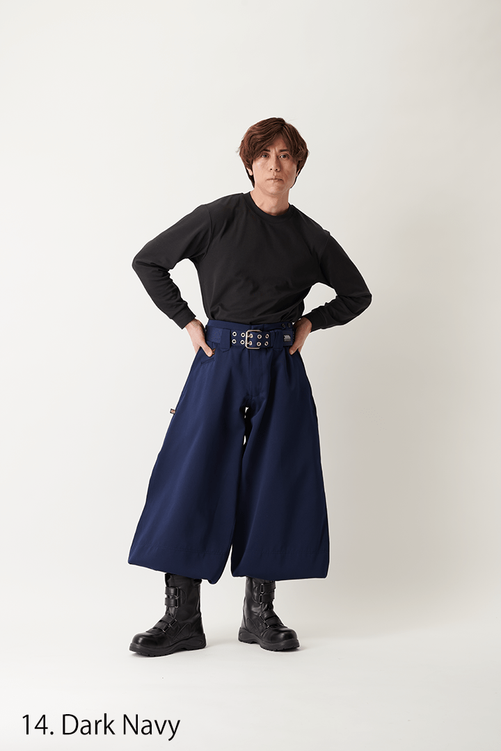 Durable polyester cotton blend Toraichi 2530-418 hachibu pants from Japan