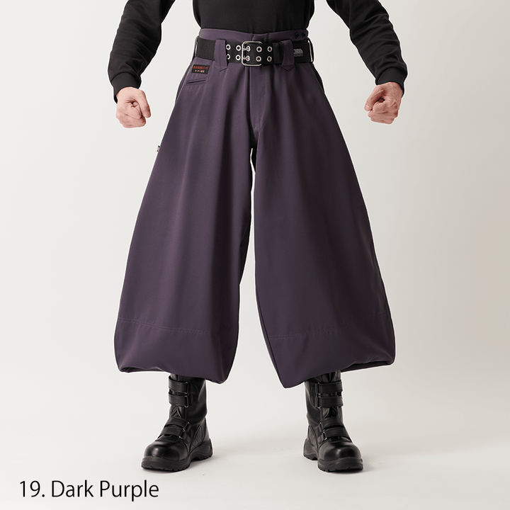 2530-418 Toraichi super long hachibu pants in grey color close-up