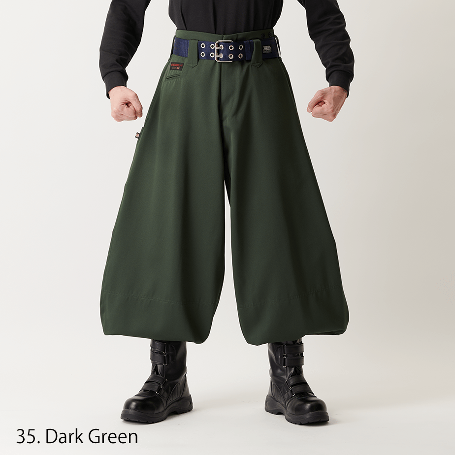 2530-418 Toraichi hachibu pants in silver durable polyester cotton