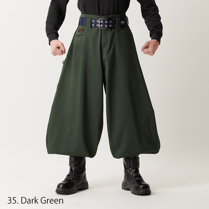 2530-418 Toraichi hachibu pants in silver durable polyester cotton