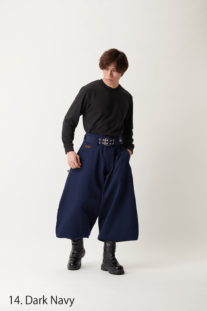 Toraichi 2530-418 navy super long hachibu pants for construction workwear