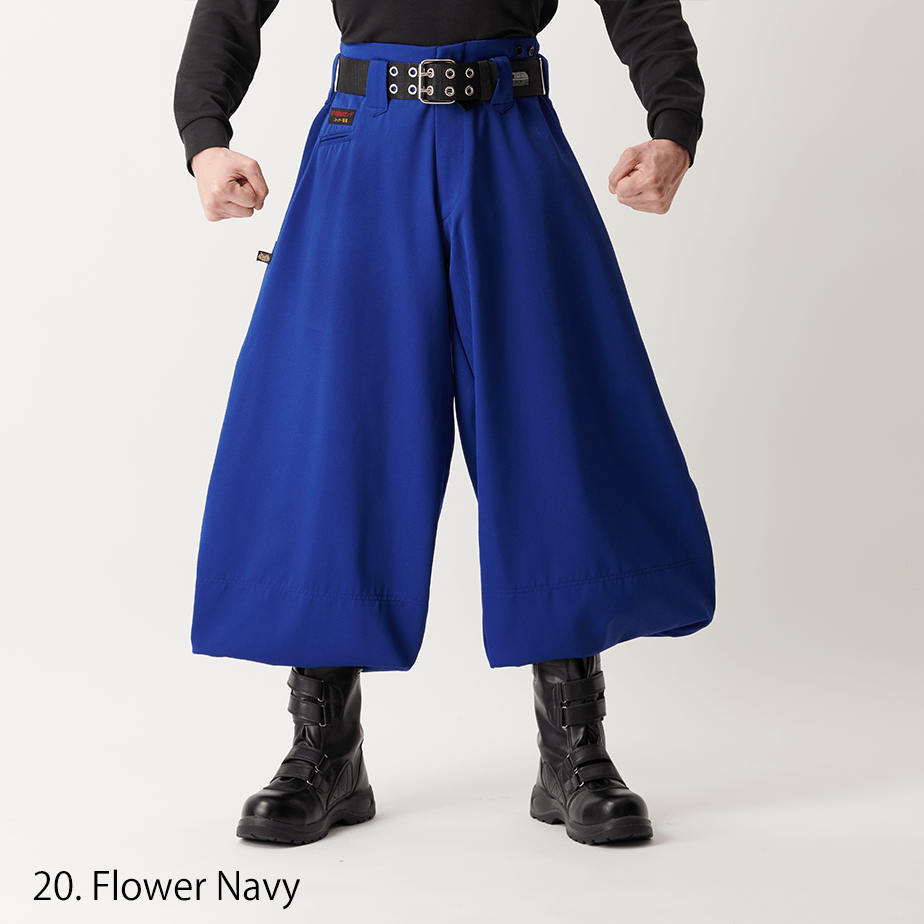 Japanese artisan tobi pants 2530-418 super wide cut side profile