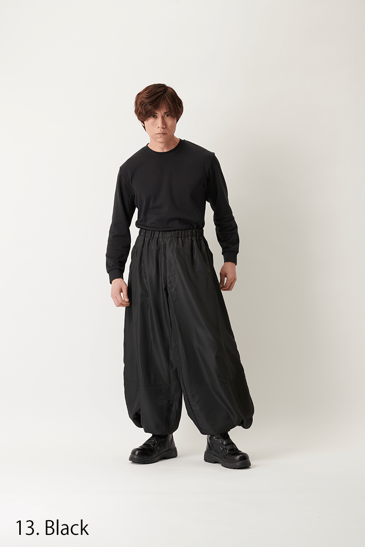 Back view of Toraichi Yakke pants showing relaxed drape