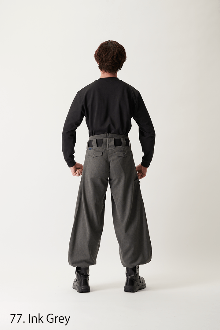 Toraichi tobi pants ankle cuff detail grey