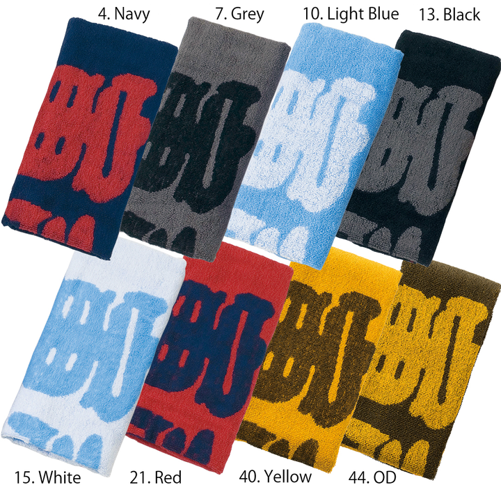 toraichi big logo japanese workwear towels in multiple colors