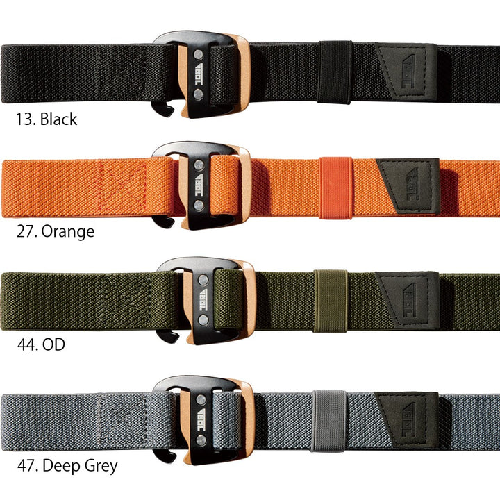 Close-up of Toraichi 0735-934 stretch work belts with hook buckle