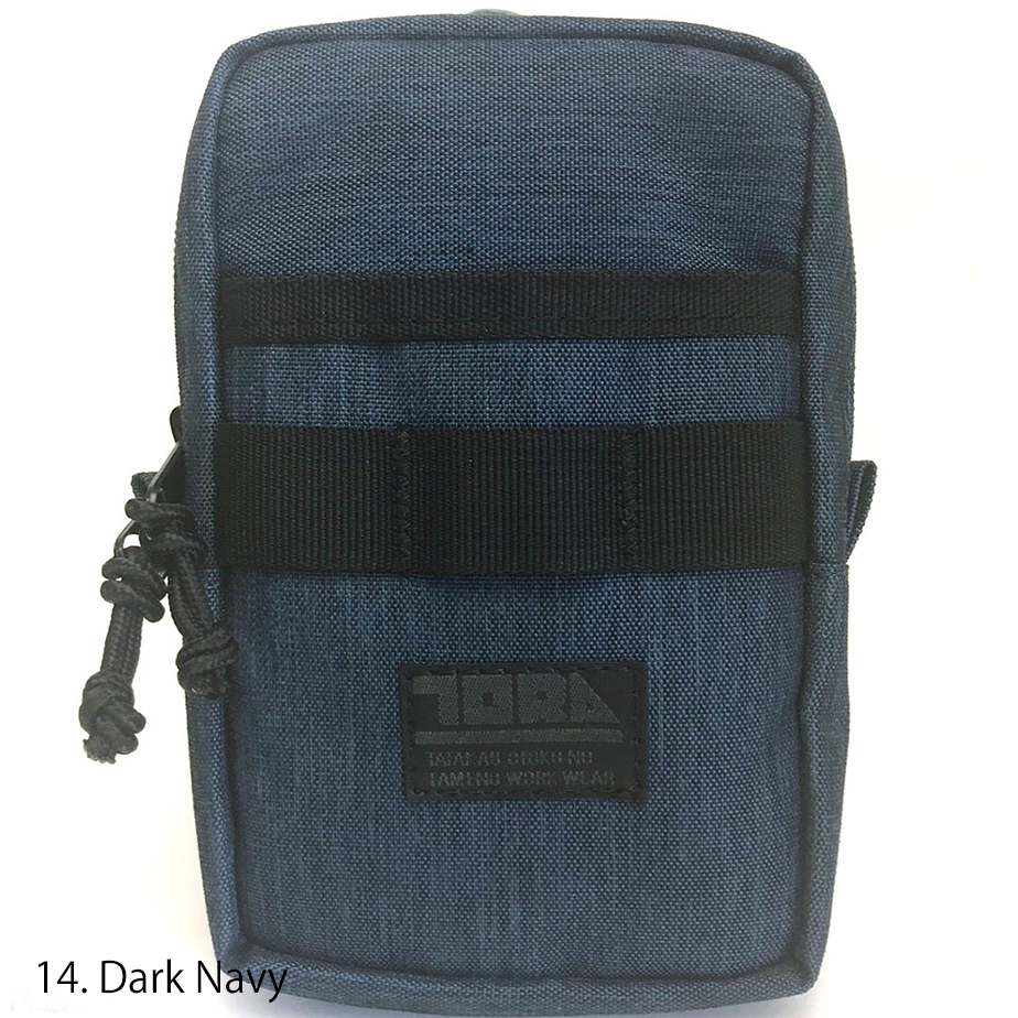 Dark navy Toraichi multifunctional storage case with MOLLE-style front straps