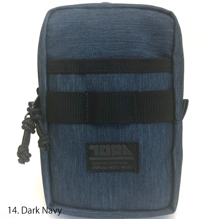 Dark navy Toraichi multifunctional storage case with MOLLE-style front straps